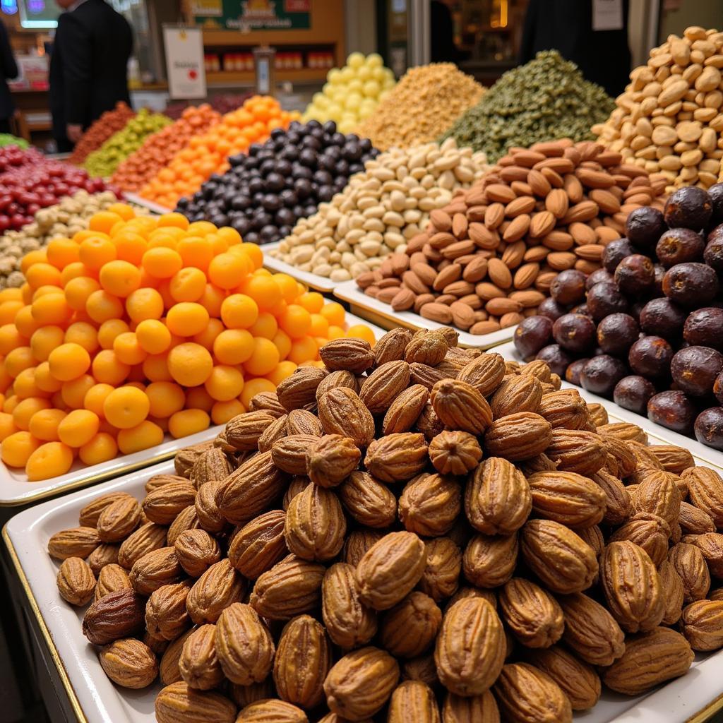 Dried Fruits and Nuts at a Persian Food Market