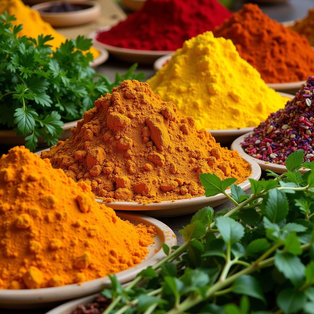 Spices and Herbs at a Persian Food Market