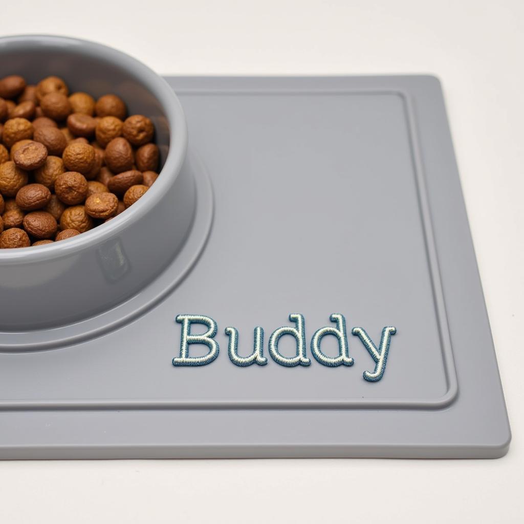 Personalized Dog Food Mat with Name Embroidered