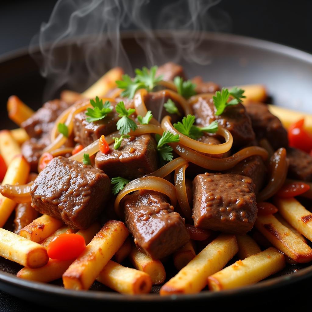 Peruvian Lomo Saltado on Staten Island