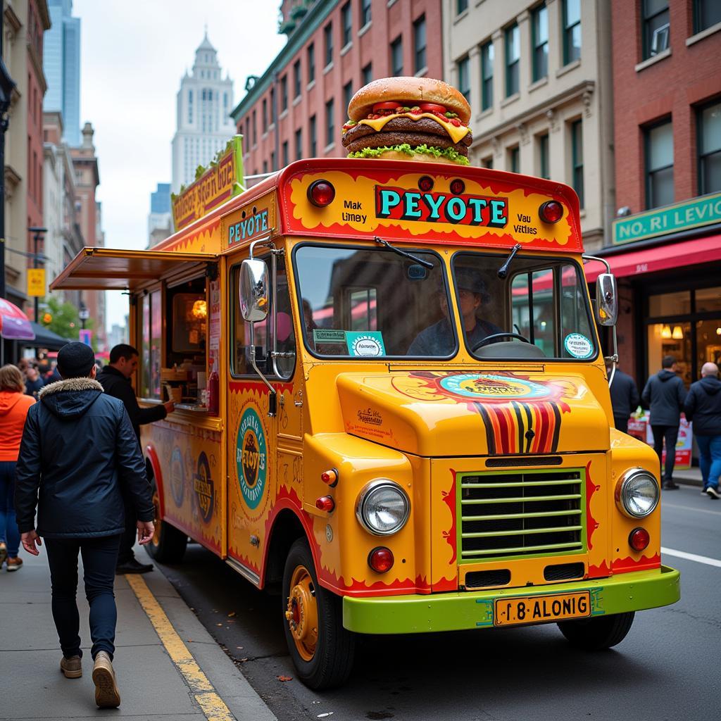 Peyote Food Truck Serving Gourmet Burger