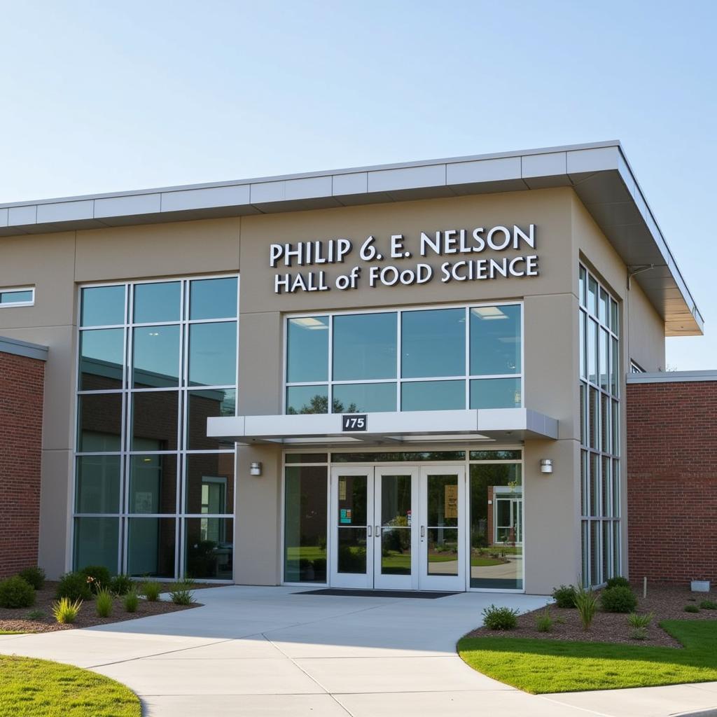 Philip E. Nelson Hall of Food Science Exterior View