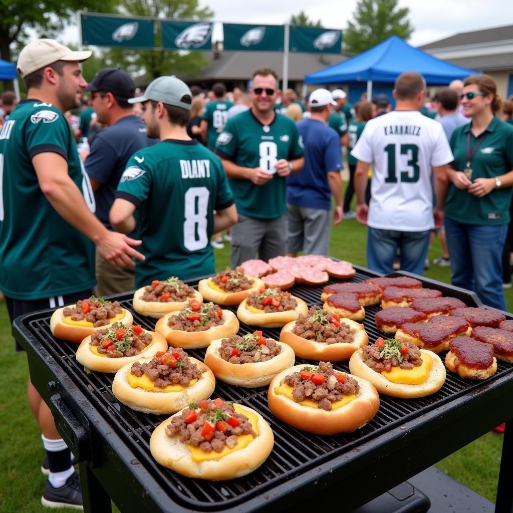 Philly Cheesesteak and Roast Pork at Eagles Tailgate