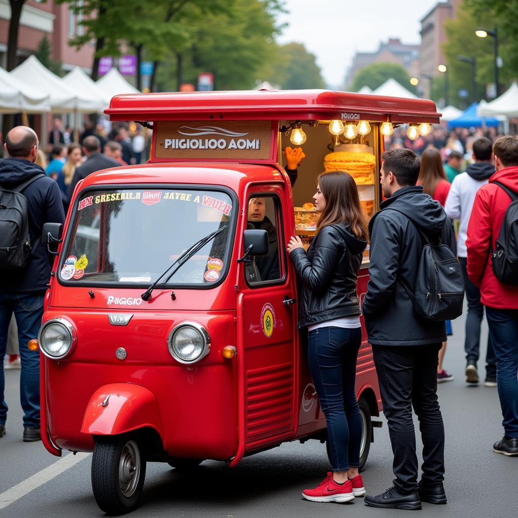 Piaggio Ape Food Cart at a Street Food Festival