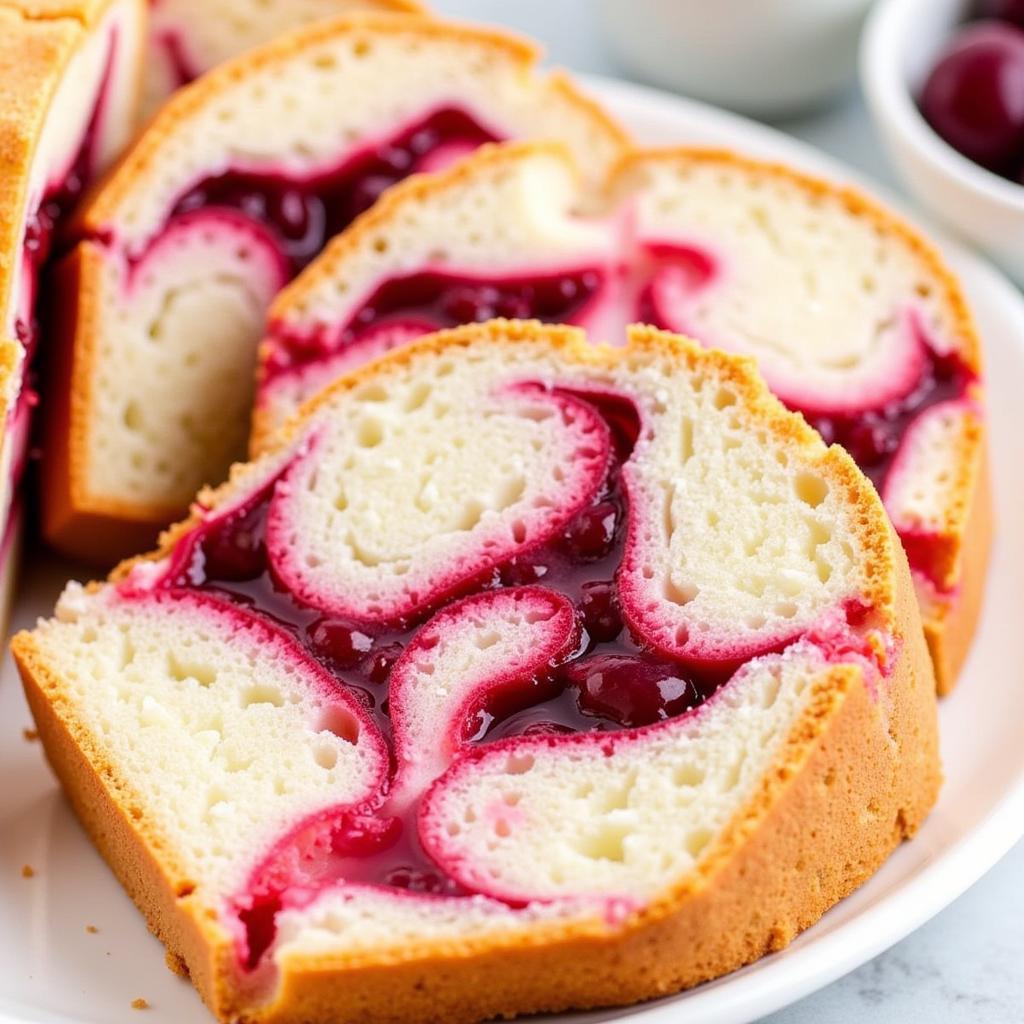 Pie Filling Swirled Angel Food Cake