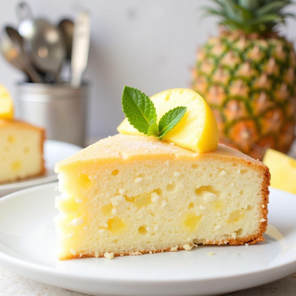 Pineapple Angel Food Cake for Weight Watchers