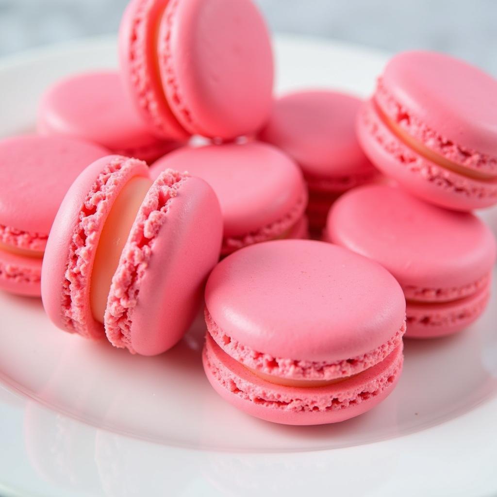 Pink food gel used to create vibrant pink macarons