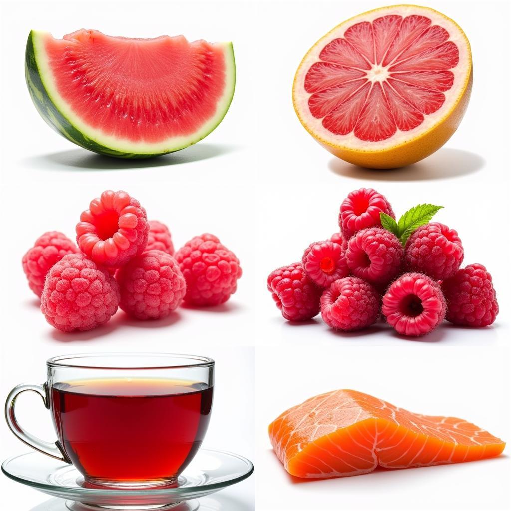 A Variety of Pink Foods