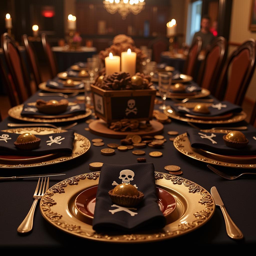 Pirate Themed Table Setting for Adults