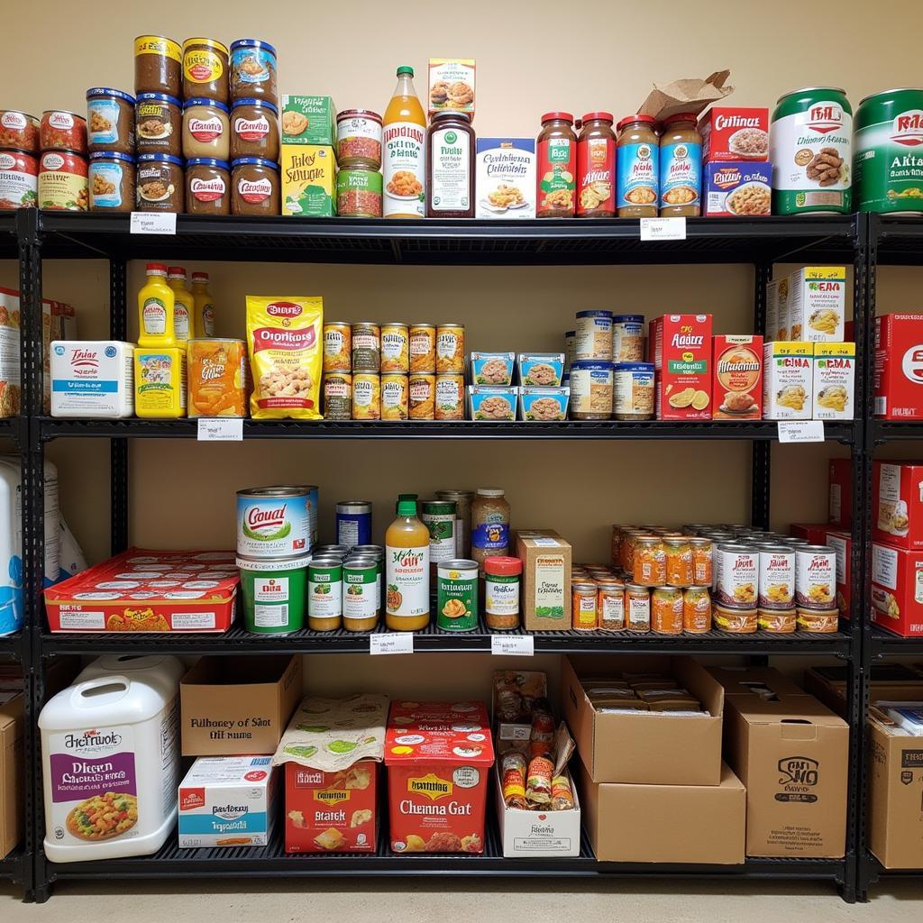 Donations at a Plant City food pantry