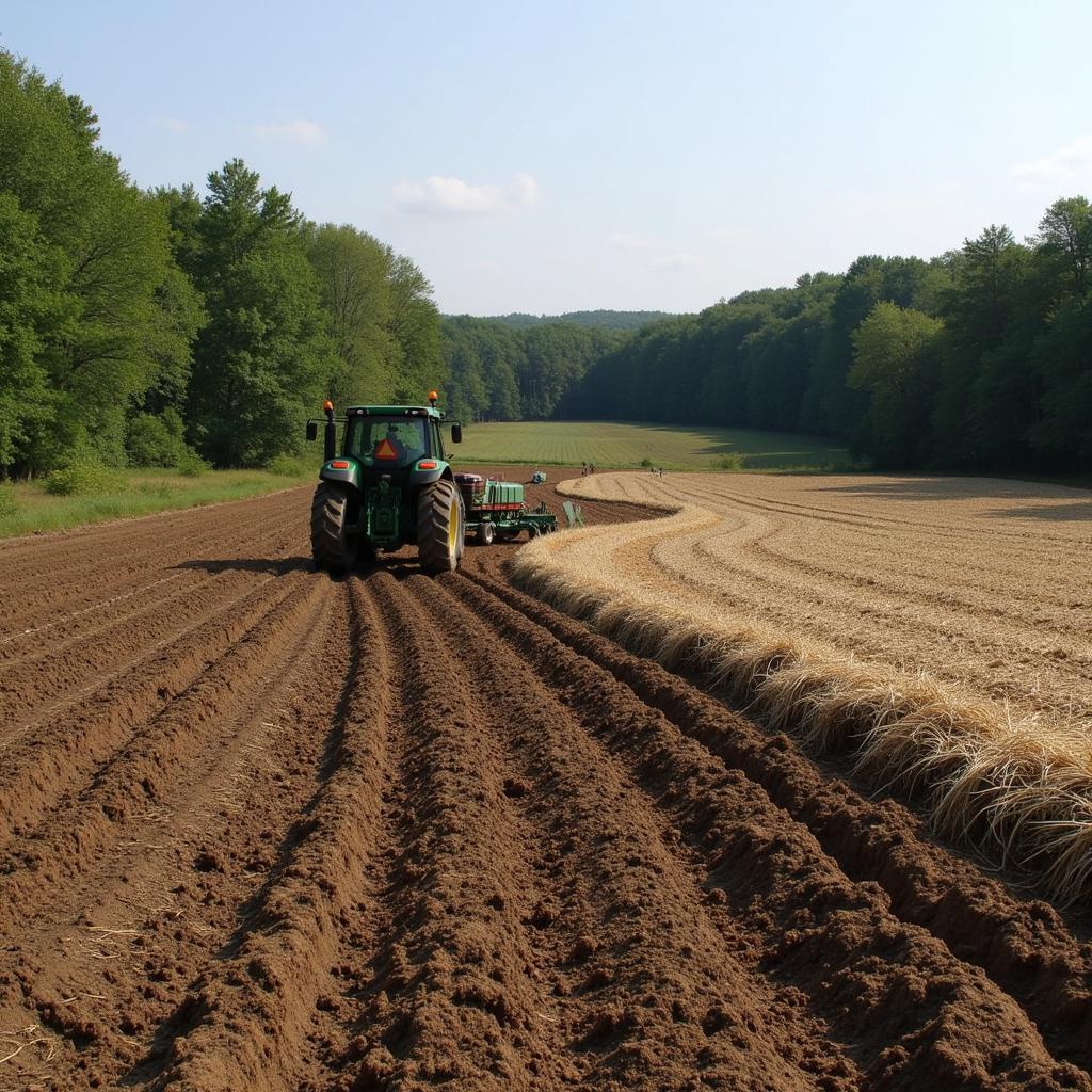 Planting a Deer Food Plot with Tractor