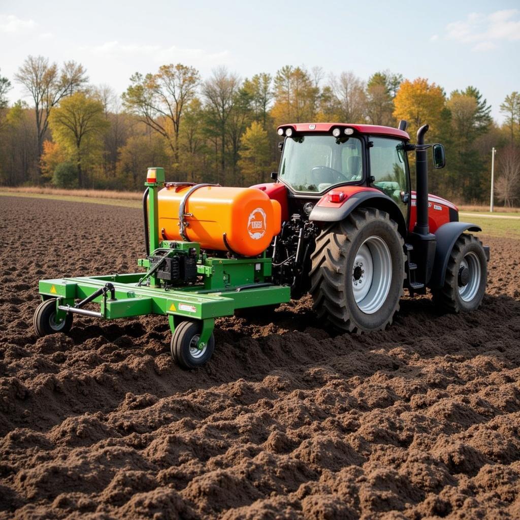 Planting Fall Food Plot Seed with a Tractor and Seeder