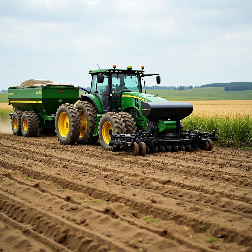 Planting Triticale Seeds in a Food Plot