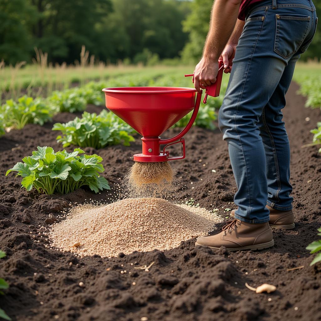 Planting Turnip Seeds in a Food Plot