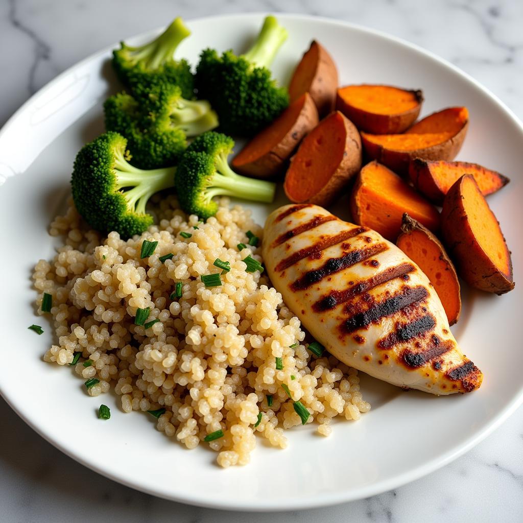 Plate of Healthy Food