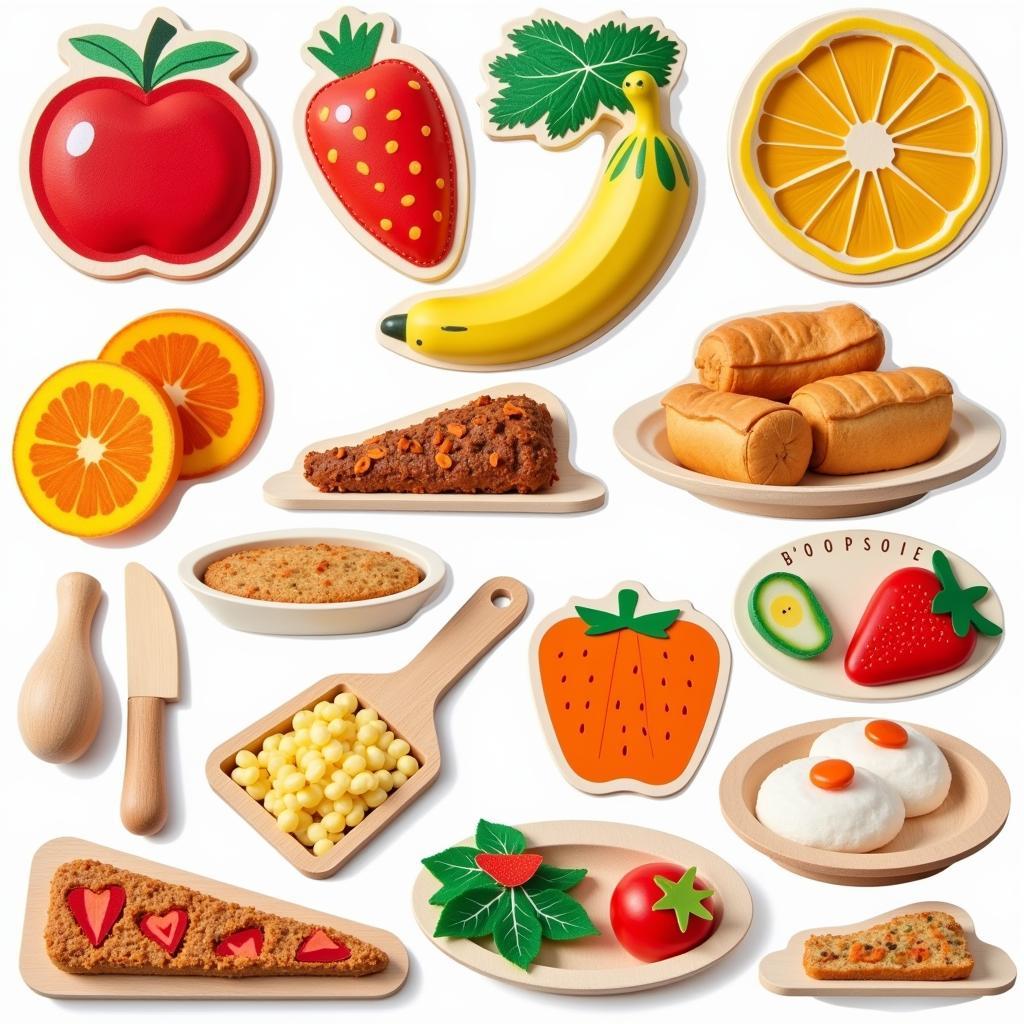 Variety of Play Food Dishes for Kids