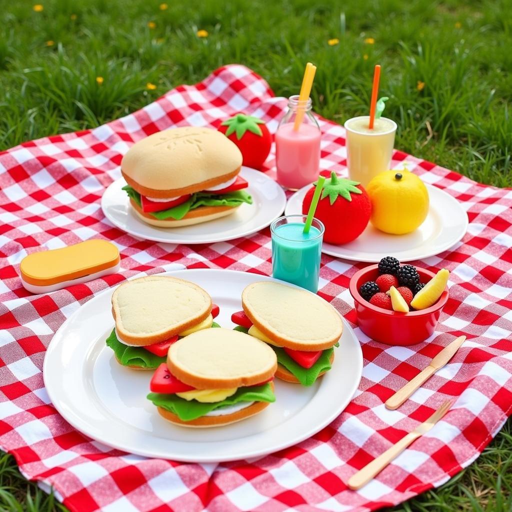 Play Food Soft Picnic Set: Fun for Imaginary Outdoor Adventures