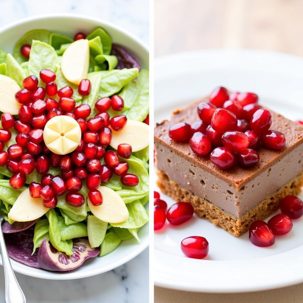 Pomegranate in Salad and Dessert