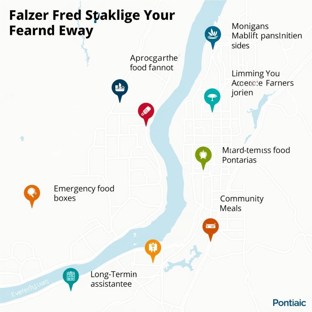 Map of Pontiac Food Pantry Locations