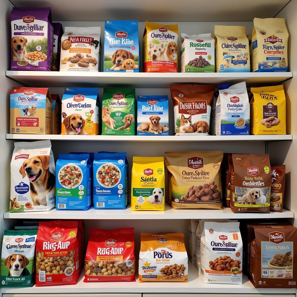 Popular European Dog Food Brands on Display