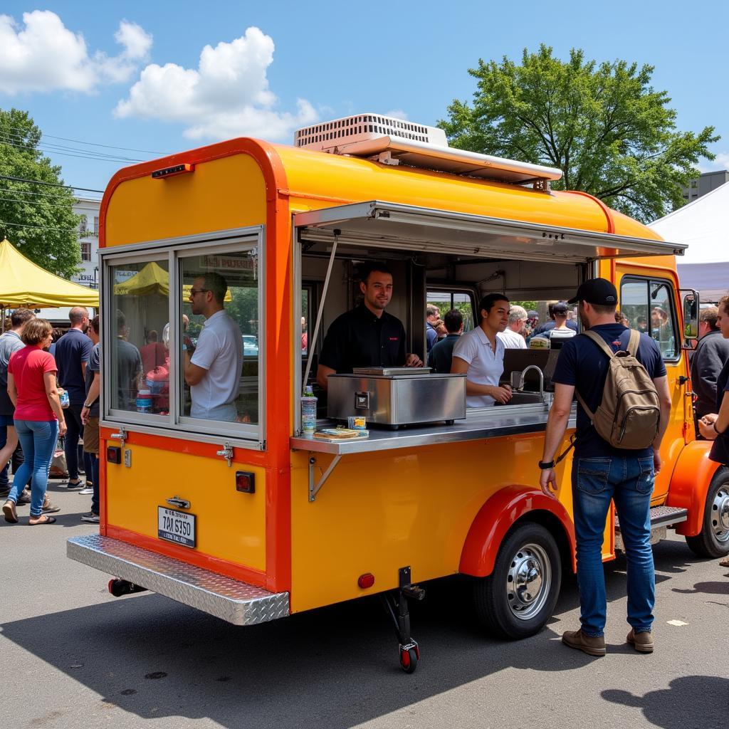 Portable Food Counter in a Food Truck