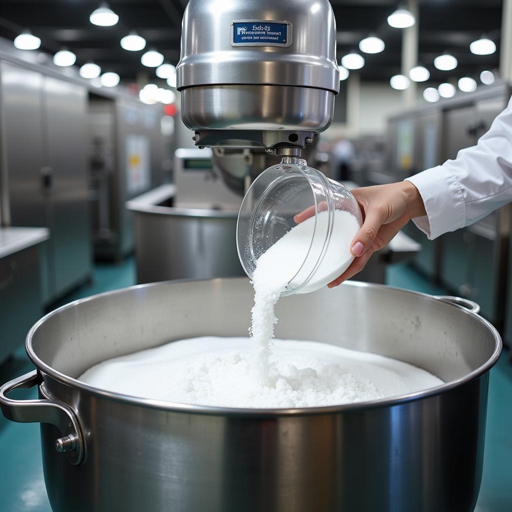 Food grade potassium chloride being used in food processing