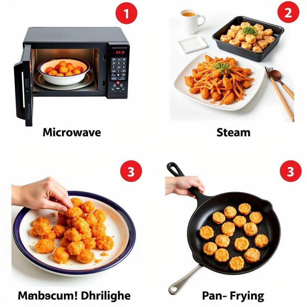 Steps to preparing asian frozen meals