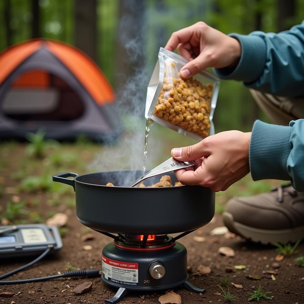 Preparing Gluten-Free Dehydrated Meals Outdoors