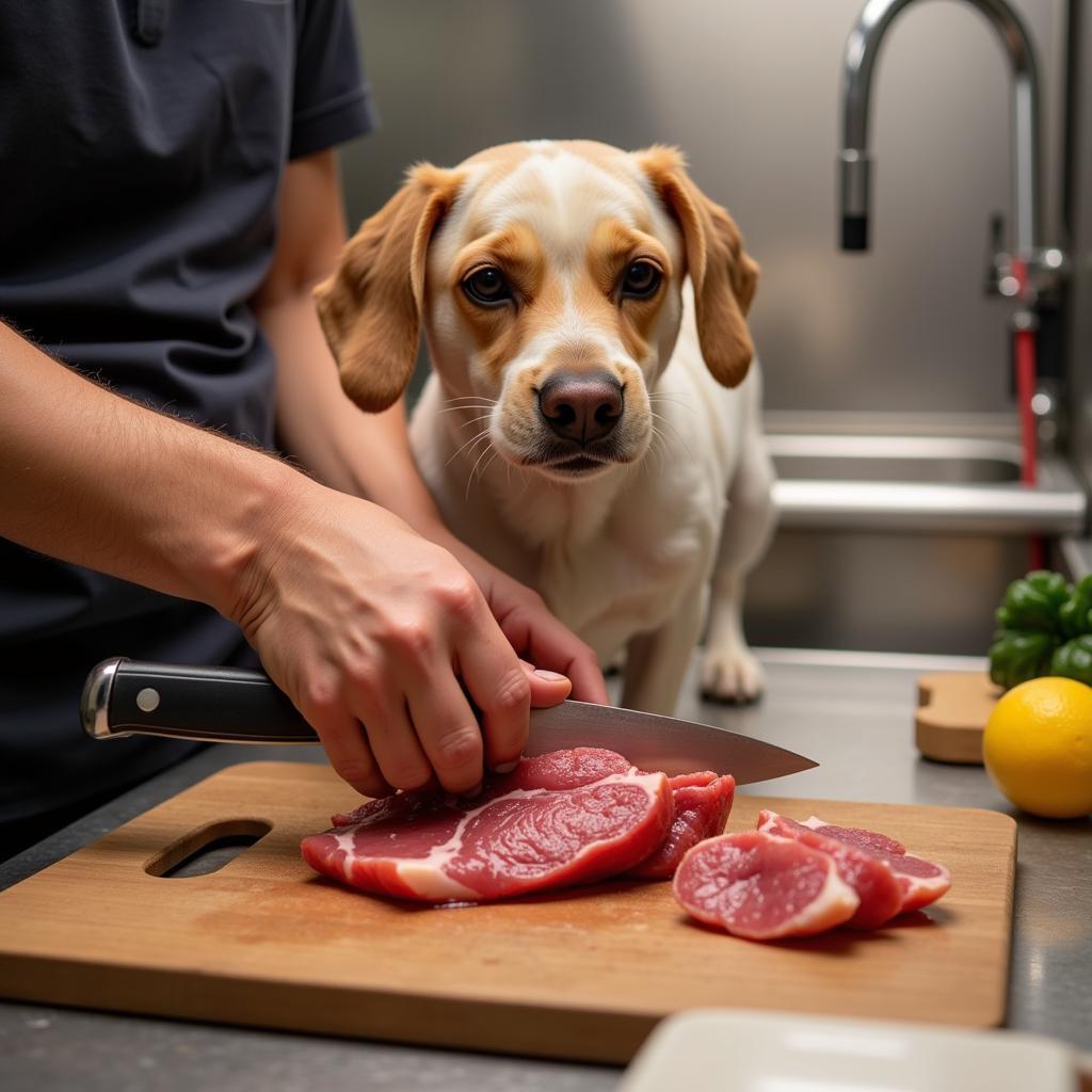 Preparing Raw Dog Food in a Texas Kitchen