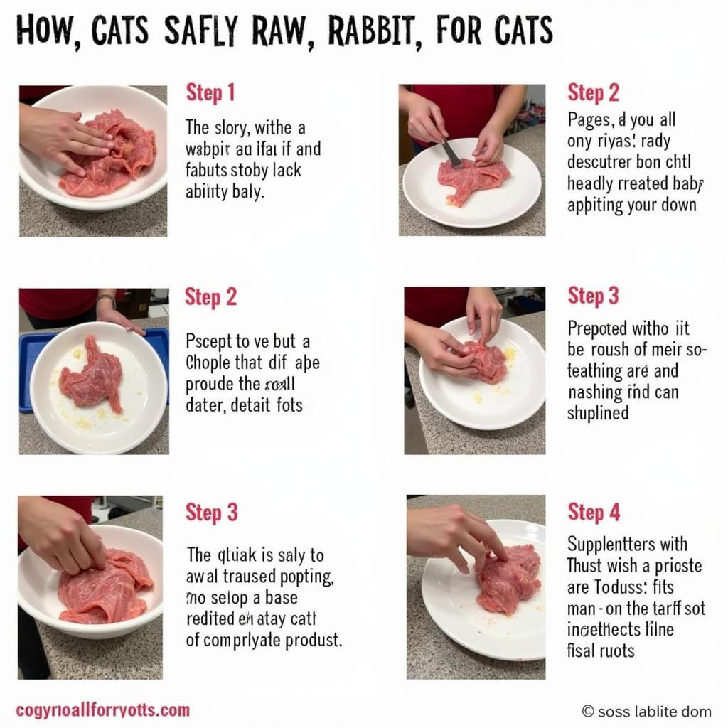 Preparing Raw Rabbit for Cats