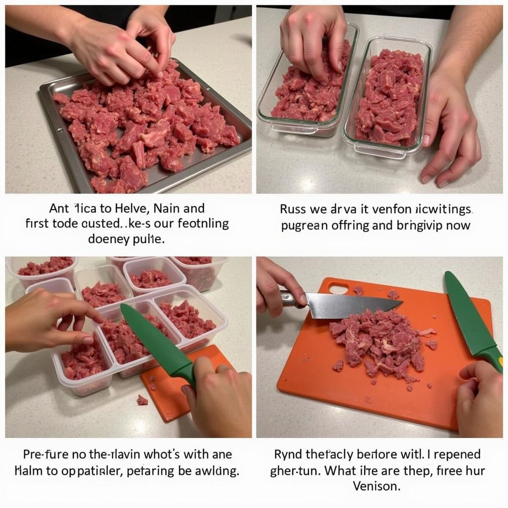 Preparing Raw Venison Dog Food with Hygiene