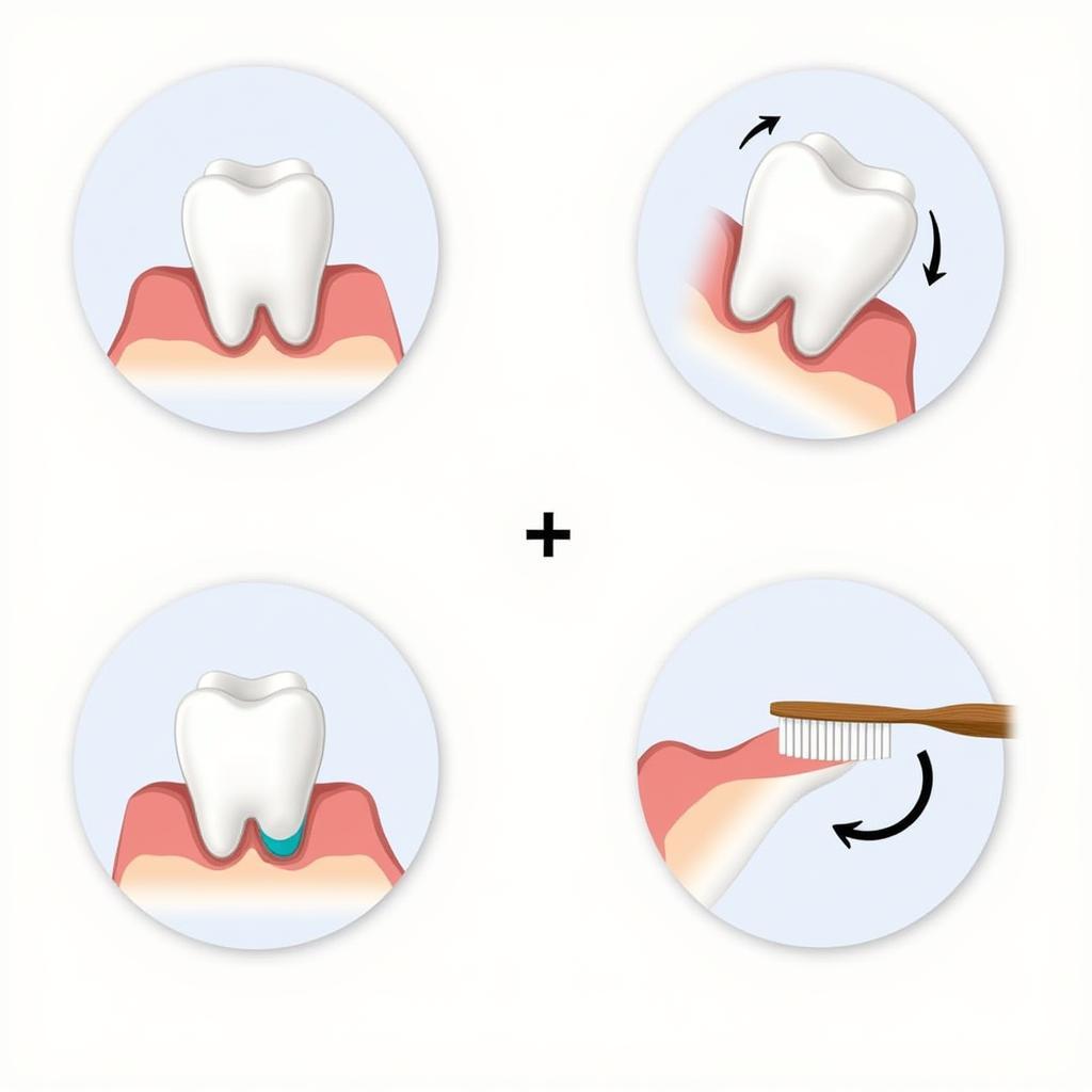 Proper brushing technique to prevent food from getting stuck