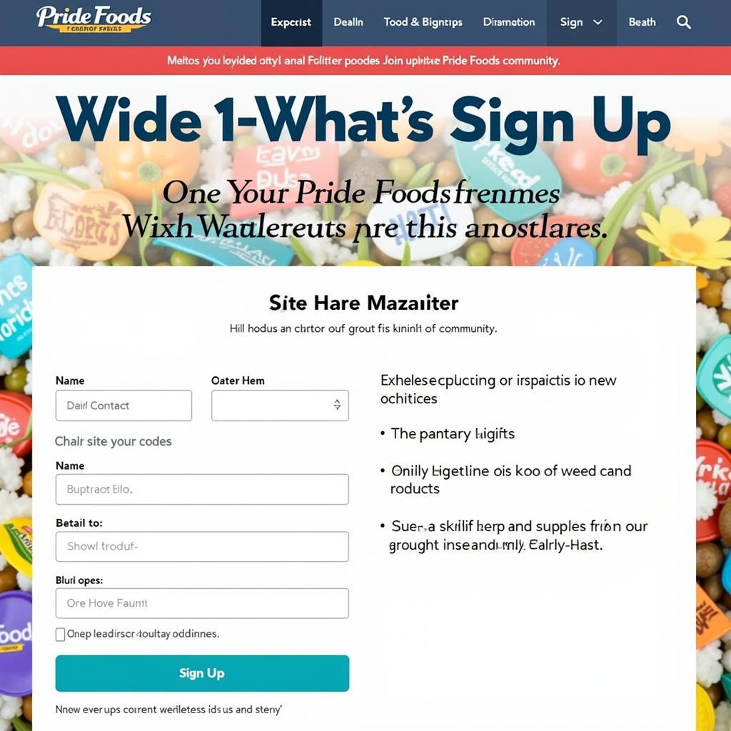 Sign up for the Pride Foods newsletter to receive exclusive discount codes.