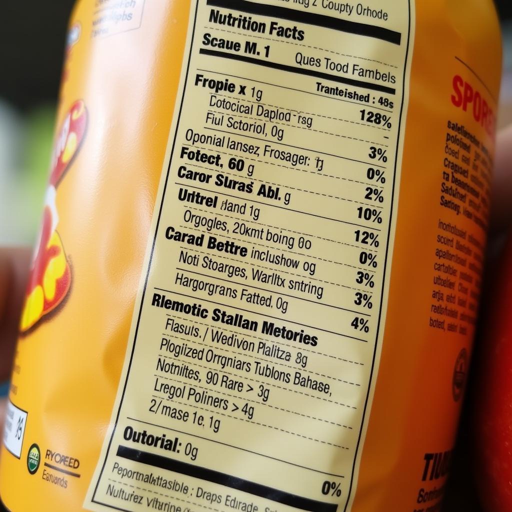 Processed Food Ingredients List