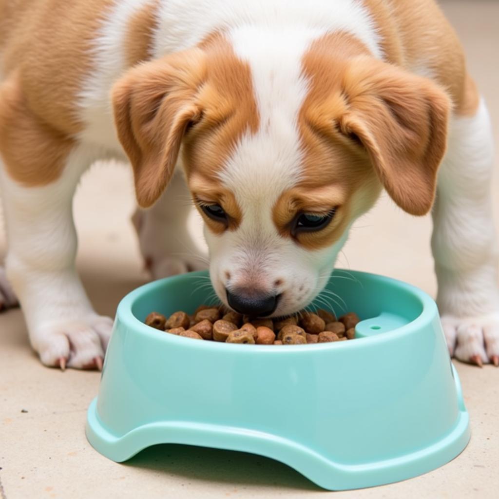 Using a Slow Feed Bowl for Puppies