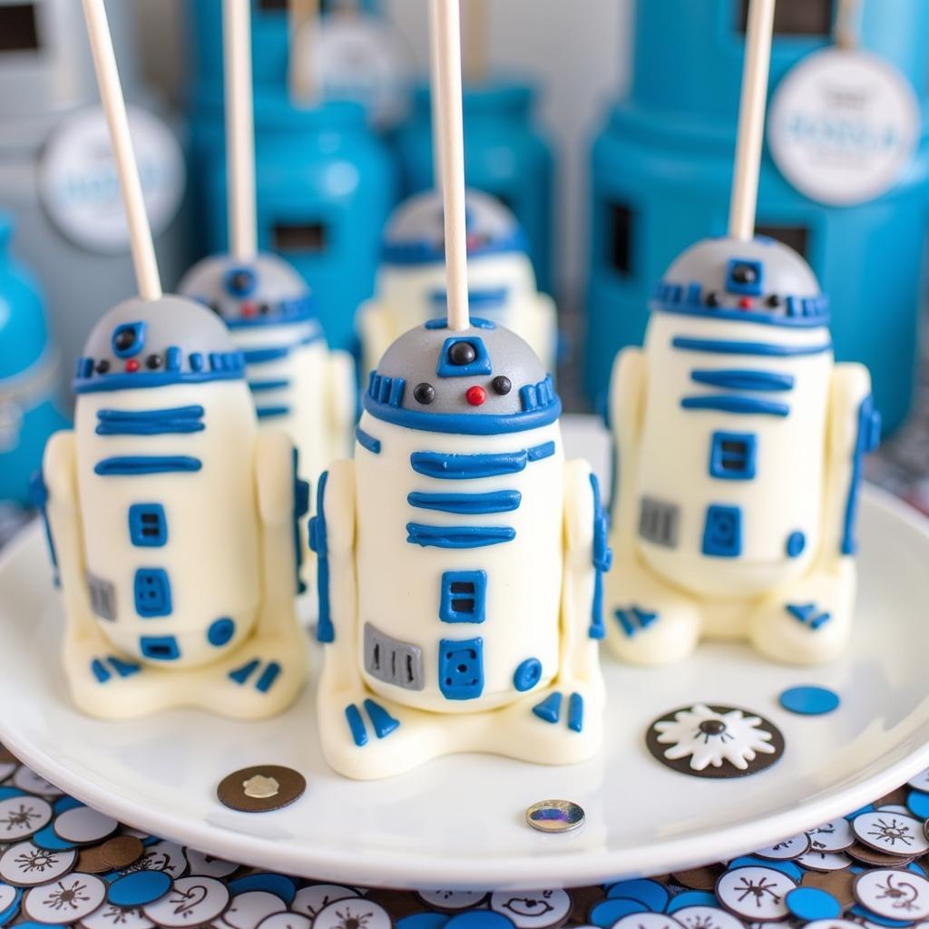 R2-D2 Cake Pops for a May the 4th Celebration