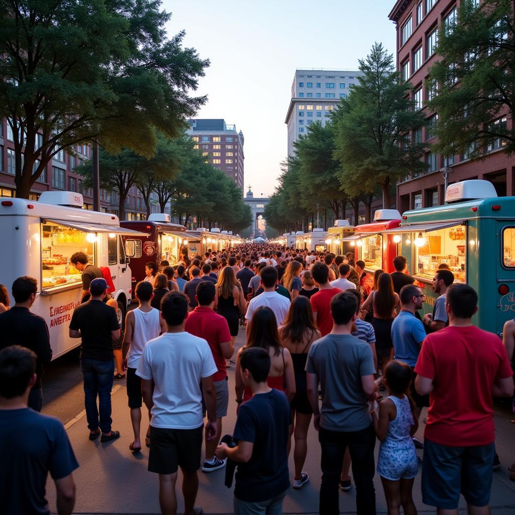 Food Truck Event in Downtown Raleigh