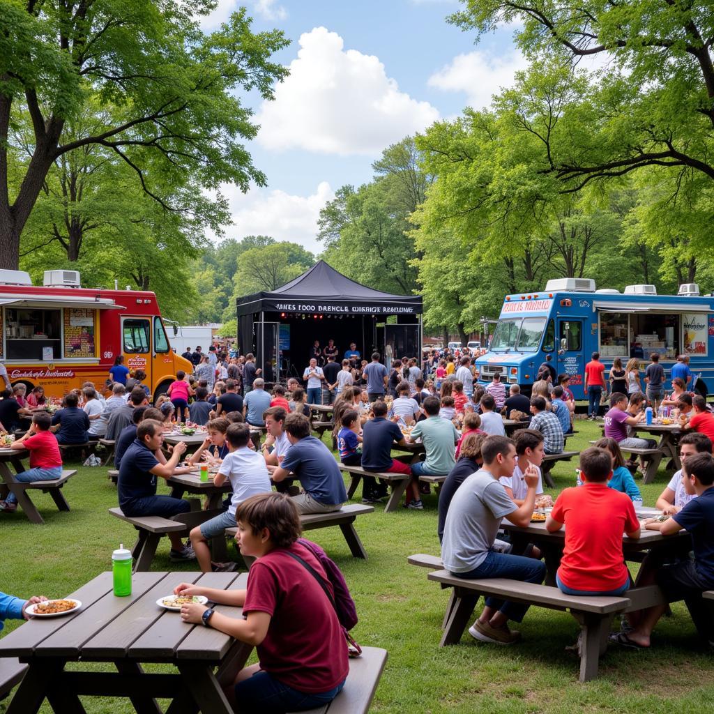 Raleigh Food Truck Festival Scene