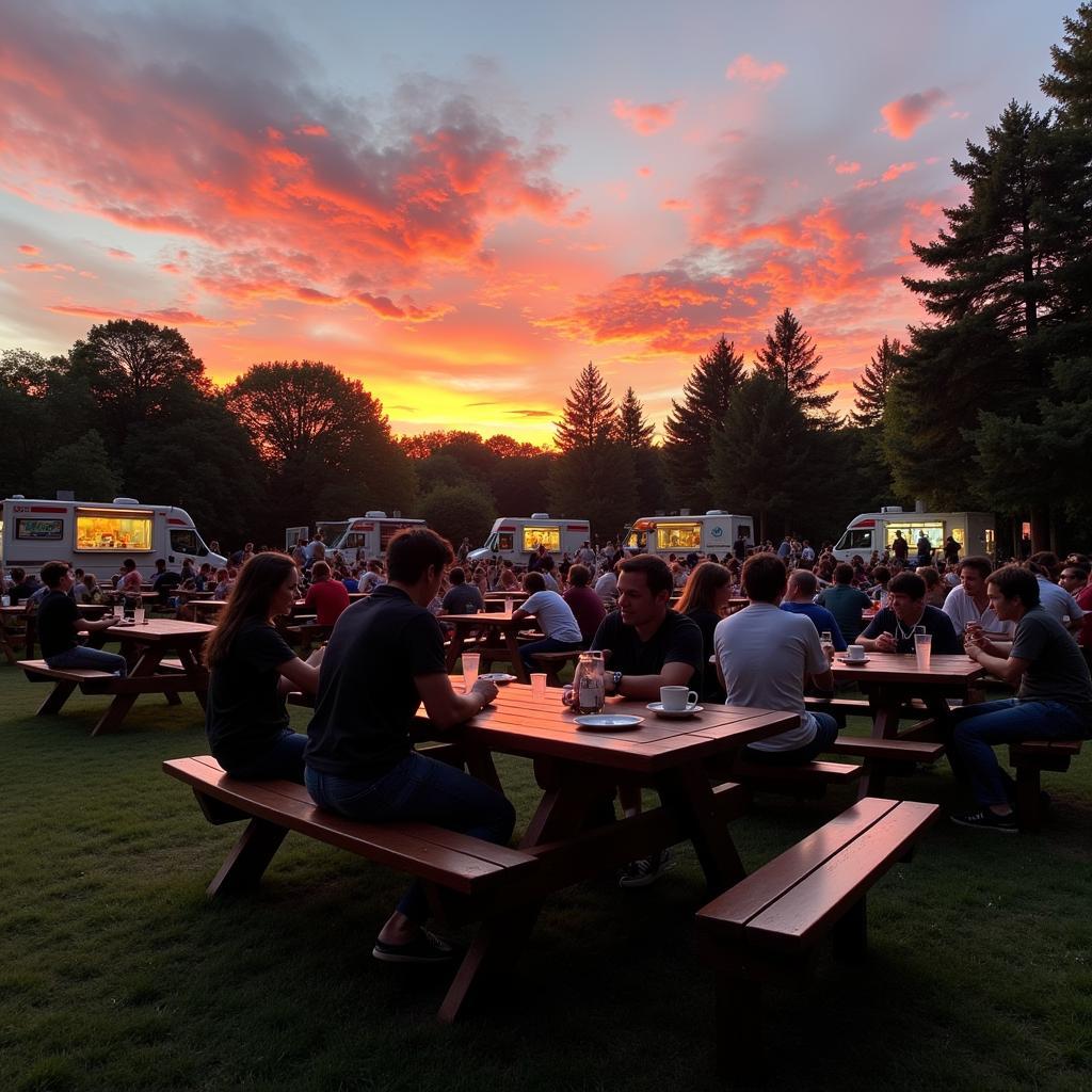 Enjoying the Ravinia Food Truck Dining Experience