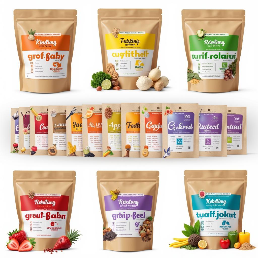 Variety of Real Food Blends Samples