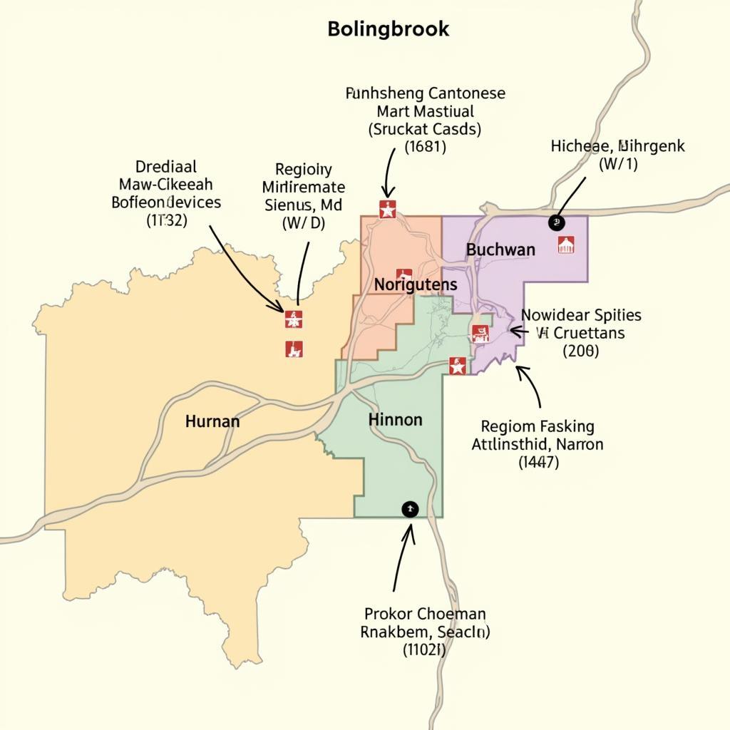 Map of Regional Chinese Cuisine Options in Bolingbrook