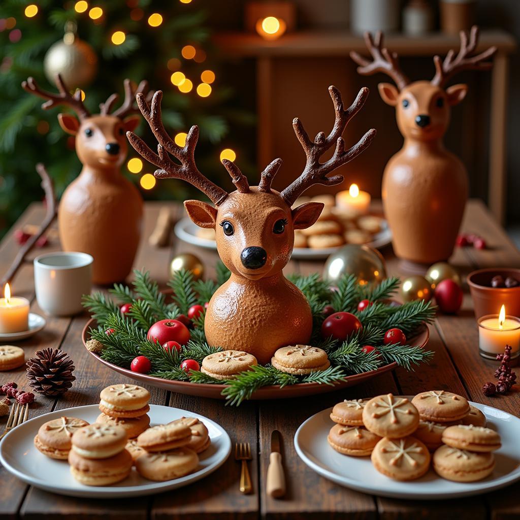 Reindeer Themed Christmas Table