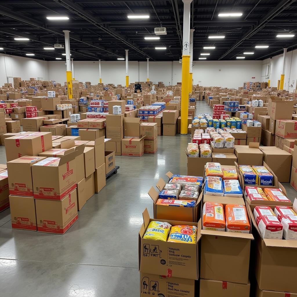 RGV Food Bank Warehouse Full of Donations