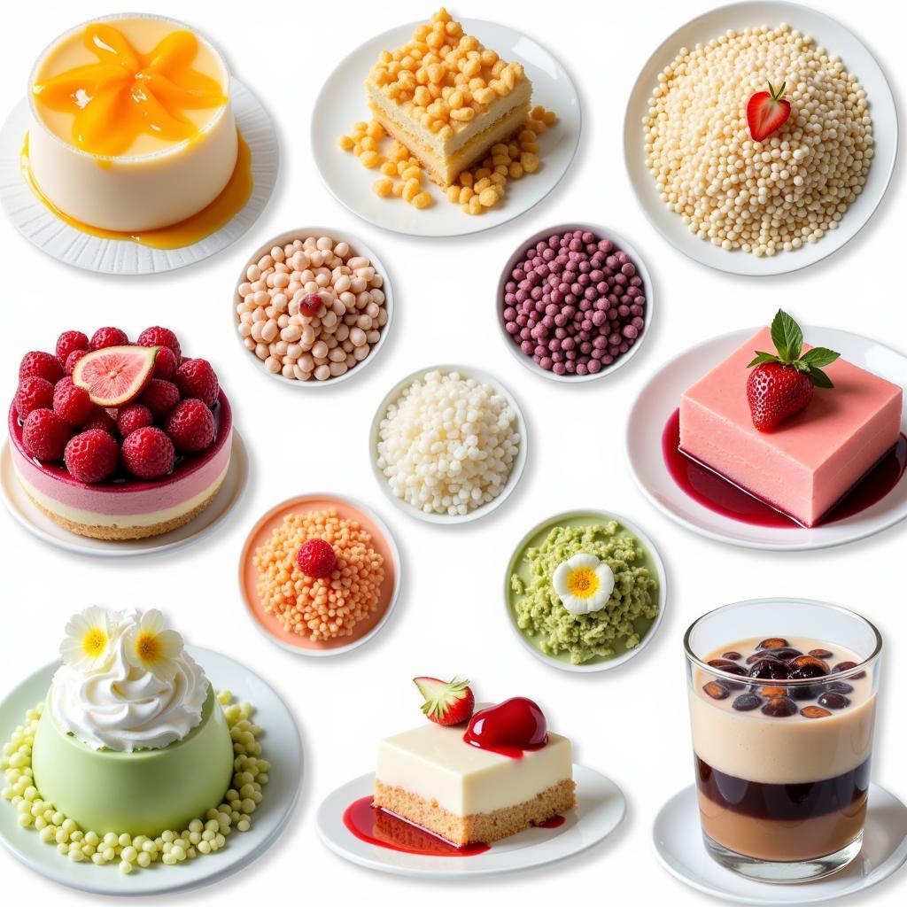 Variety of Rice Pearl Desserts