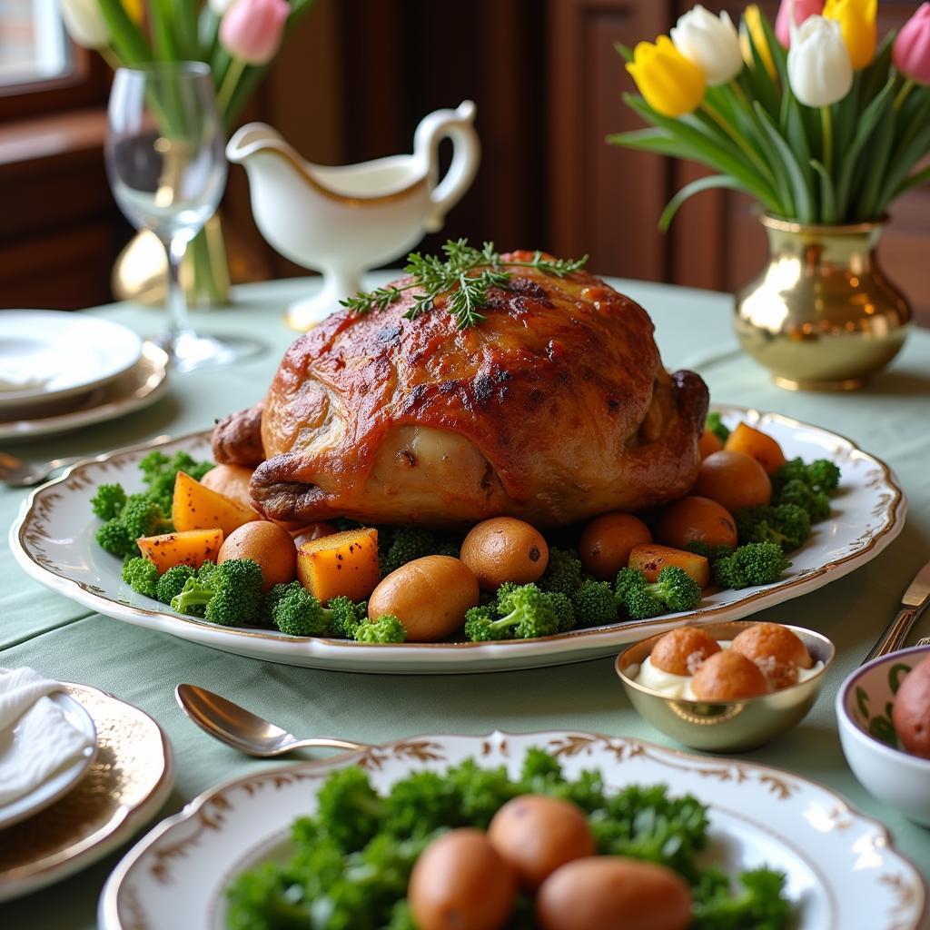 Roast Lamb Irish Easter Dinner