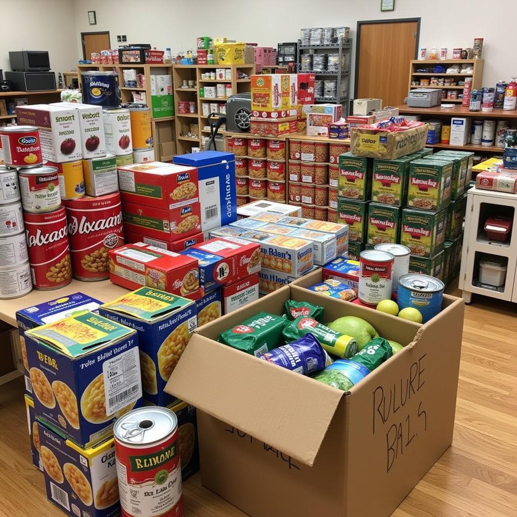 Food Donations at the Rock Church Food Pantry