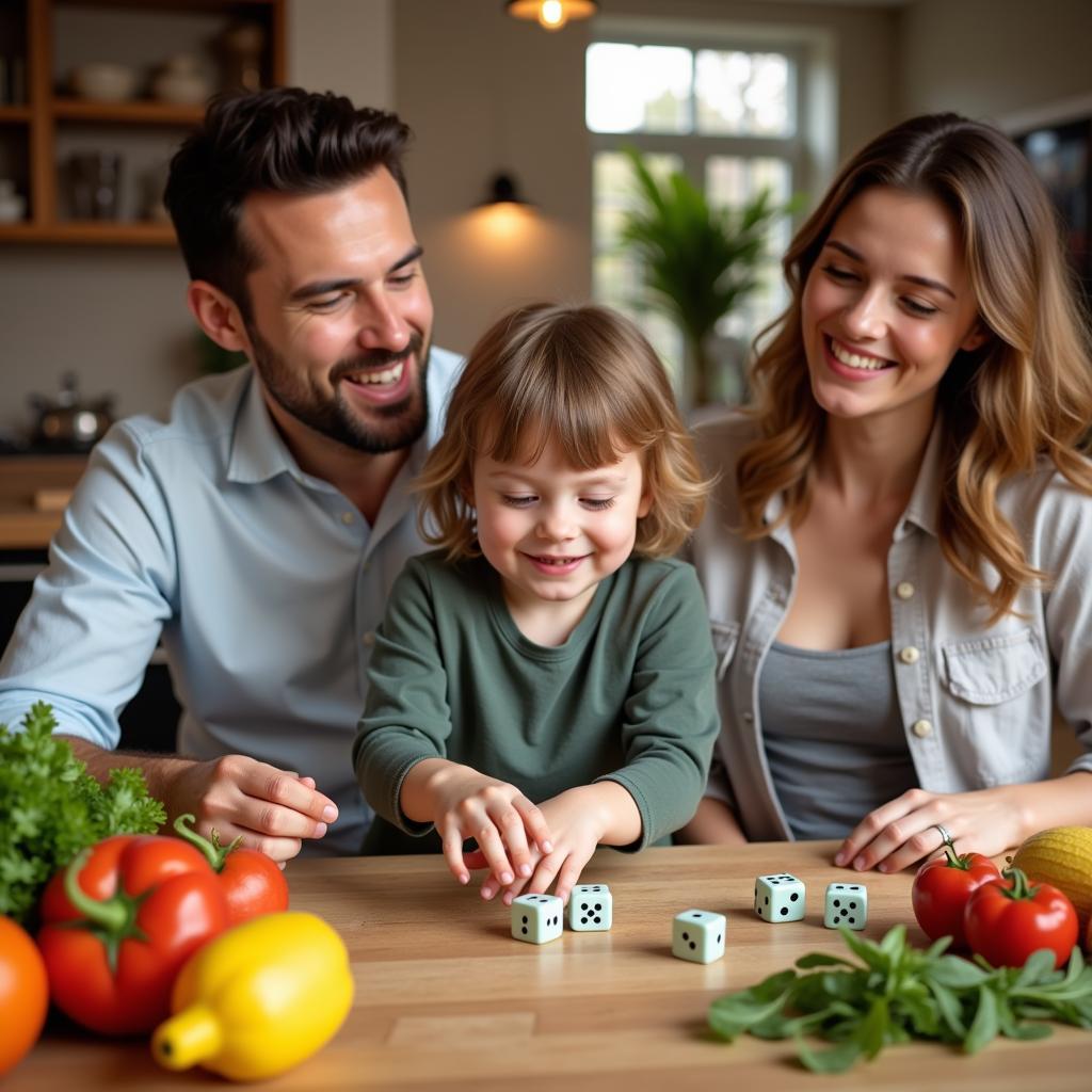 Rolling Food Dice for Dinner Ideas