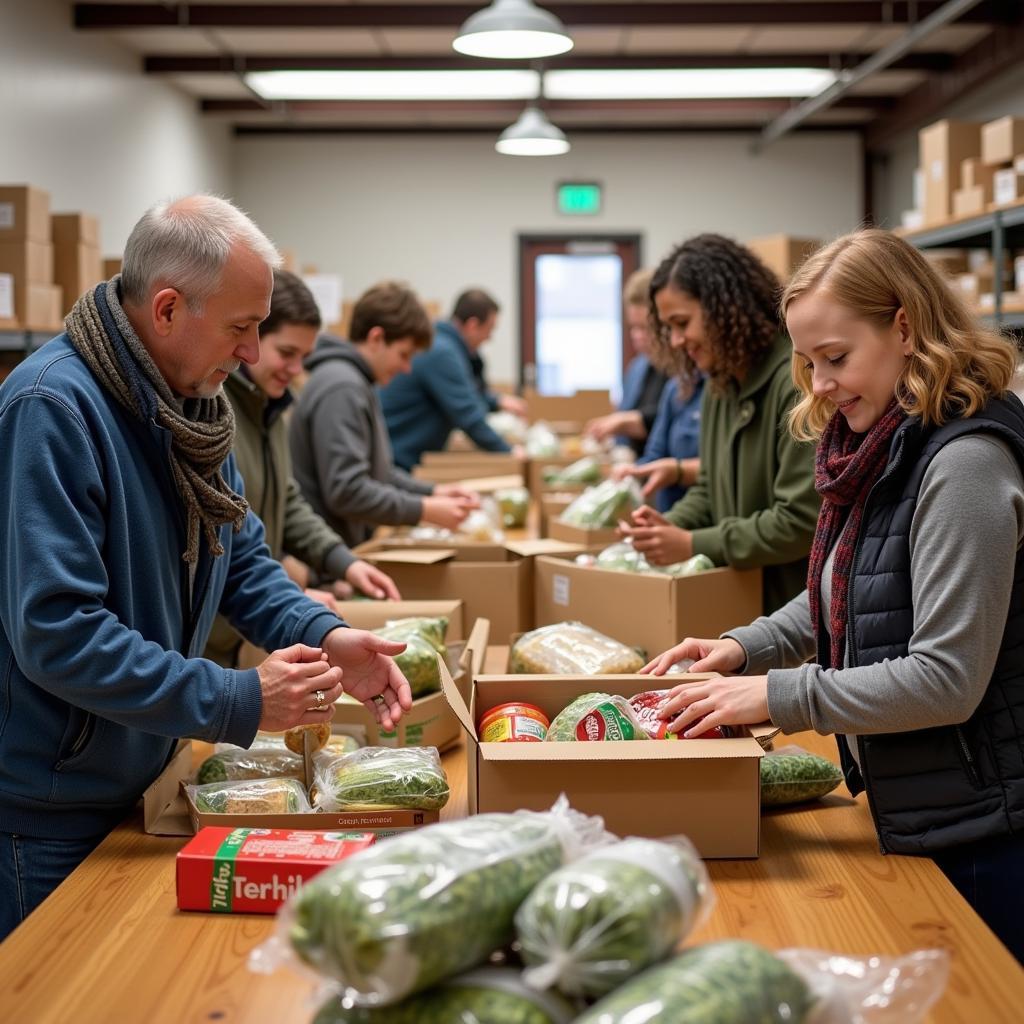 Volunteers at a Rome, NY Food Pantry