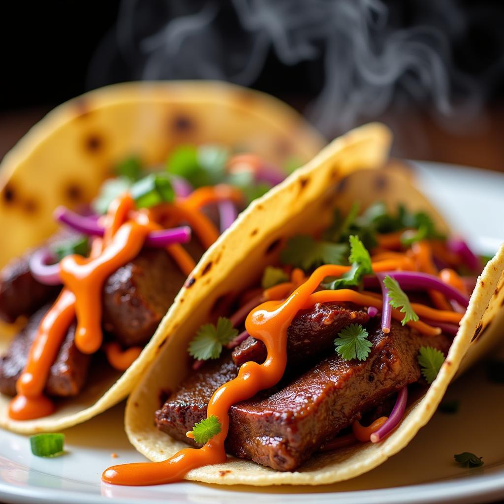 Rose Mob Grill Korean BBQ Short Rib Tacos