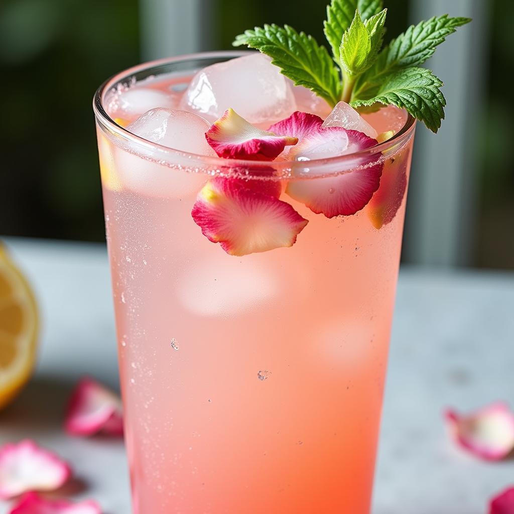 Refreshing Rose Water Lemonade